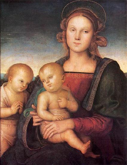 Pietro Perugino Madonna with Child and the Infant St John Germany oil painting art